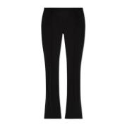 Wijduitlopende broek met geplooide voorkant Balmain , Black , Heren