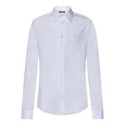 Witte Overhemden met Knoopsluiting en Logo Borduursel Balmain , White ...