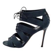 Pre-owned Canvas sandals Gianvito Rossi Pre-owned , Blue , Dames
