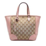 Pre-owned Leather handbags Gucci Vintage , Beige , Dames