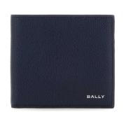 Leren Vlag Portemonnee Bally , Gray , Heren