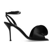Sandalen met hakken van satijn Alexander McQueen , Black , Dames
