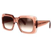 Rechthoekige zonnebril in transparant roze karamel Celine , Pink , Dam...