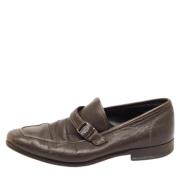 Pre-owned Leather flats Salvatore Ferragamo Pre-owned , Brown , Dames