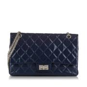 Pre-owned Leather chanel-bags Chanel Vintage , Blue , Dames