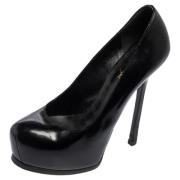 Pre-owned Leather heels Yves Saint Laurent Vintage , Black , Dames