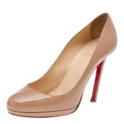 Pre-owned Leather heels Christian Louboutin Pre-owned , Beige , Dames