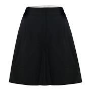 Geplooide shorts met paspelzakken Kocca , Black , Dames