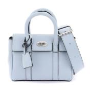 Grained Leather Bayswater Mini Tas Mulberry , Blue , Dames