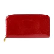 Pre-owned Leather wallets Louis Vuitton Vintage , Red , Dames