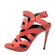 Pre-owned Suede sandals Giuseppe Zanotti Pre-owned , Pink , Dames