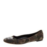 Pre-owned Canvas flats Giuseppe Zanotti Pre-owned , Green , Dames