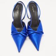 Pre-owned Satin heels Balenciaga Vintage , Blue , Dames