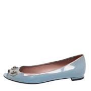 Pre-owned Leather flats Gucci Vintage , Gray , Dames