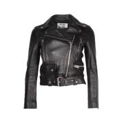 Pre-owned Leather outerwear Acne Studios Pre-owned , Black , Dames