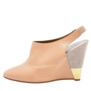 Pre-owned Leather heels Chloé Pre-owned , Beige , Dames