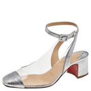 Pre-owned Leather sandals Christian Louboutin Pre-owned , Gray , Dames