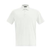 Jersey Crepe Polo Shirt (Wit) Herno , White , Heren