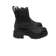 Pre-owned Leather boots Chanel Vintage , Black , Dames