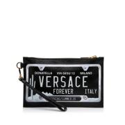 Pre-owned Leather handbags Versace Pre-owned , Black , Dames