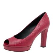 Pre-owned Leather heels Gucci Vintage , Red , Dames