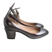 Pre-owned Leather heels Valentino Vintage , Gray , Dames