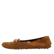 Pre-owned Suede flats Louis Vuitton Vintage , Brown , Dames