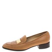 Pre-owned Leather flats Gucci Vintage , Brown , Dames