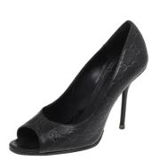 Pre-owned Leather heels Gucci Vintage , Black , Dames