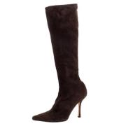 Pre-owned Suede boots Jimmy Choo Pre-owned , Brown , Dames