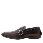 Pre-owned Leather flats Versace Pre-owned , Brown , Dames