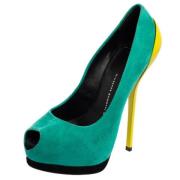 Pre-owned Leather heels Giuseppe Zanotti Pre-owned , Green , Dames