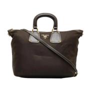 Pre-owned Nylon handbags Prada Vintage , Brown , Dames