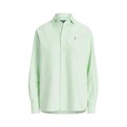 Lange Mouw Knoopsluiting Shirt Polo Ralph Lauren , Green , Dames