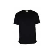 Zwarte Katoenen T-shirt met Logo Inschrift Alexander McQueen , Black ,...