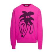 Roze Sweaters met Jimmy Intarsia Palm Angels , Pink , Heren