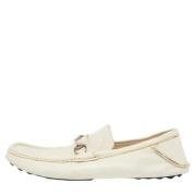Pre-owned Leather flats Gucci Vintage , Beige , Dames