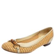Pre-owned Leather flats Gucci Vintage , Beige , Dames