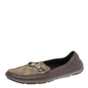 Pre-owned Coated canvas flats Gucci Vintage , Beige , Dames