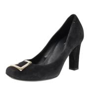 Pre-owned Suede heels Gucci Vintage , Black , Dames