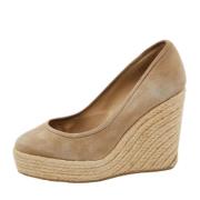 Pre-owned Suede heels Jimmy Choo Pre-owned , Beige , Dames