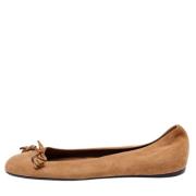Pre-owned Suede flats Gucci Vintage , Brown , Dames