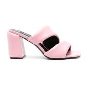 Lichtroze Nappa Leren Sandalen Sergio Rossi , Pink , Dames