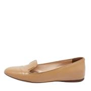 Pre-owned Leather flats Prada Vintage , Beige , Dames