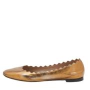 Pre-owned Leather flats Chloé Pre-owned , Yellow , Dames
