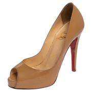 Pre-owned Leather heels Christian Louboutin Pre-owned , Beige , Dames