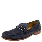 Pre-owned Suede flats Louis Vuitton Vintage , Blue , Dames