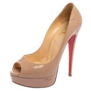 Pre-owned Leather heels Christian Louboutin Pre-owned , Beige , Dames