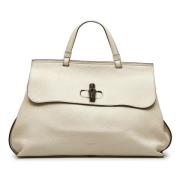 Pre-owned Leather gucci-bags Gucci Vintage , Beige , Dames