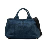 Pre-owned Denim handbags Prada Vintage , Blue , Dames